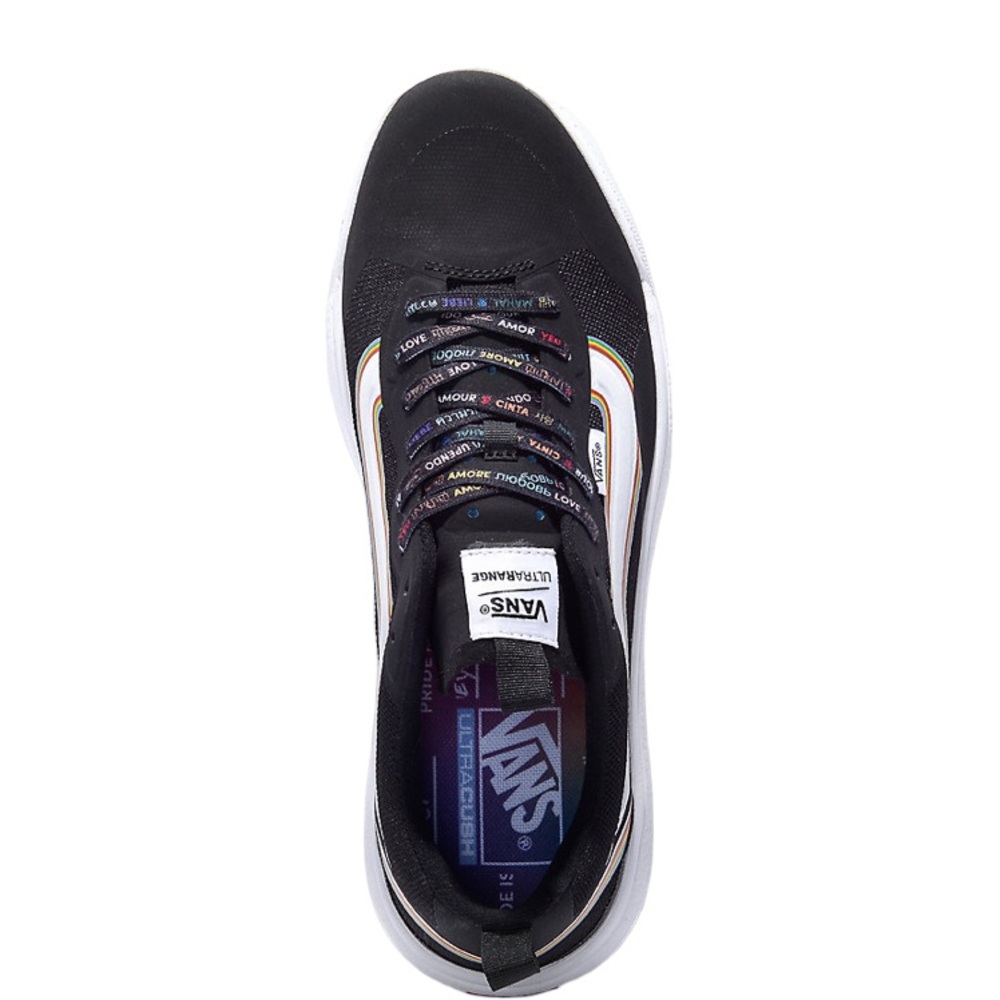 Vans Ultrarange Exo Rainbow Pride Black White Skate Shoes Men's Size 10 - Picture 4 of 7